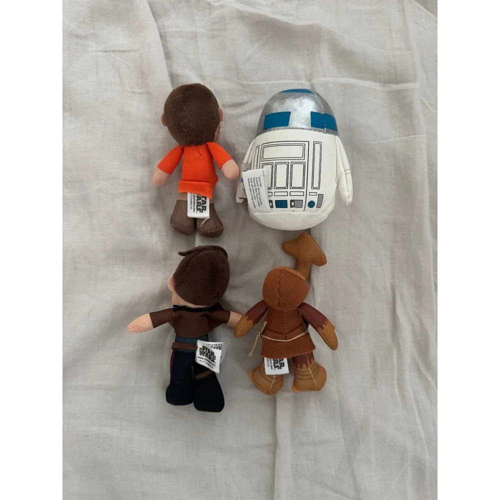 Star Wars Scenez Seven20 Mini Plush Lot of 4 Han Solo R2D2 Mon Calamari Ithorian